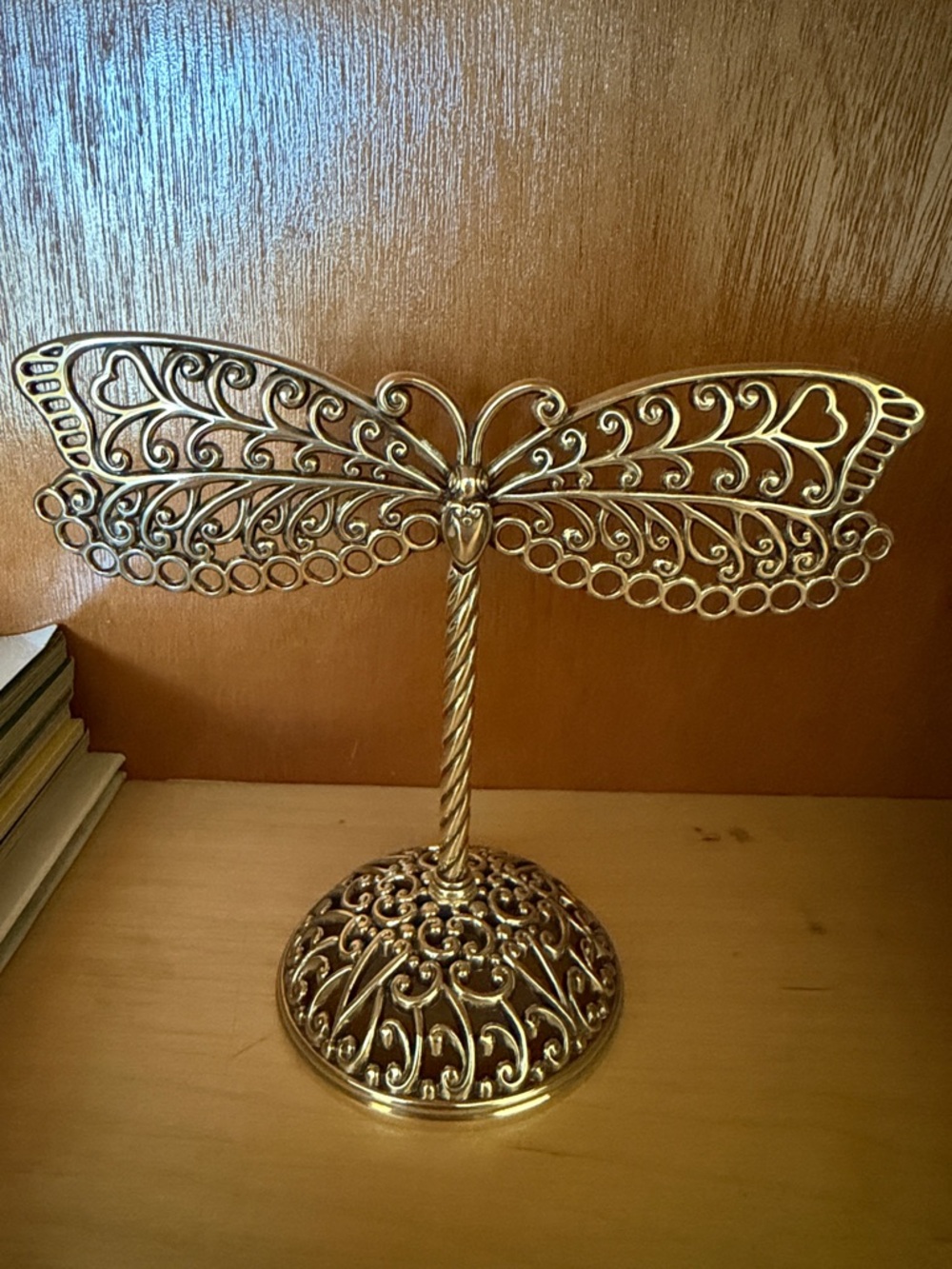 Gold Dragonfly Jewelry Stand for earrings